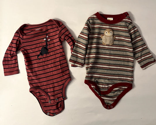Baby Boy 6M Long Sleeve Onesies, Kids 9 Month (6-9M)