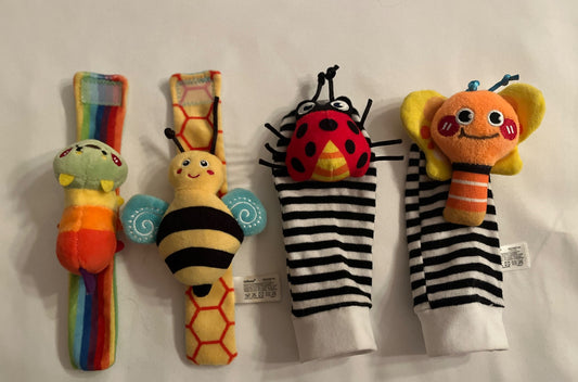 Infinno Baby Wrist Rattle Socks & Foot Finder Set
