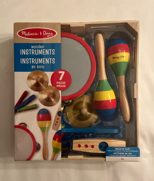Melissa & Doug Wooden Instruments Set – 7 Pieces