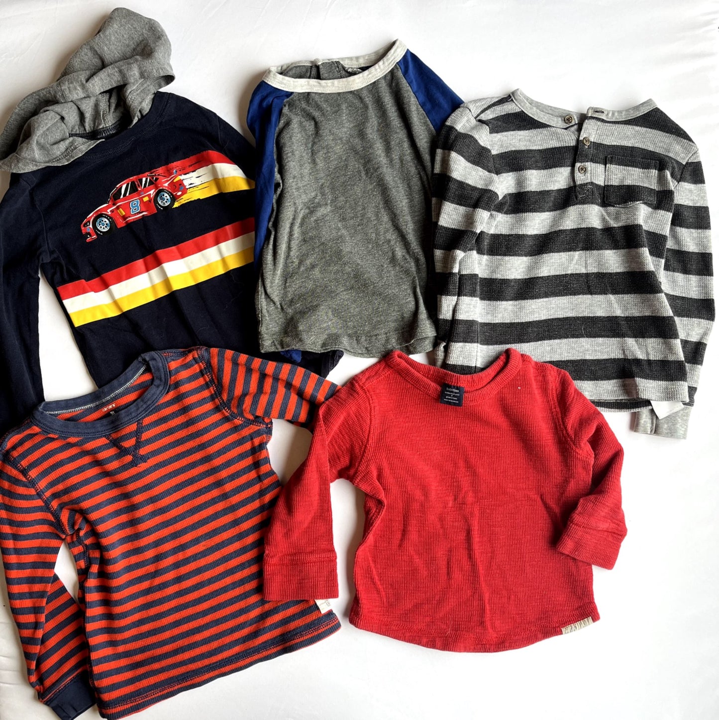 3T Long Sleeve Tops – Bundle of 5, Kids 3T