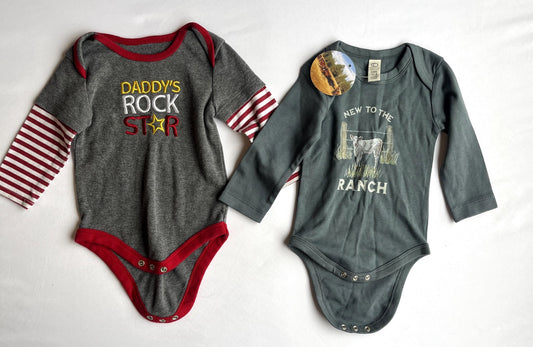 3–6M Bodysuits (Colored Organics & George), Kids 6 Month (3-6M)