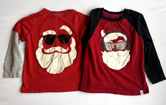 Carters & Tommy Bahama Boys Santa Shirts Size 4, Kids 4/4T