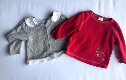 Girls Long Sleeve Bundle 12M – Mon Coeur & Baby Boots, Kids 12 Month (9-12M)