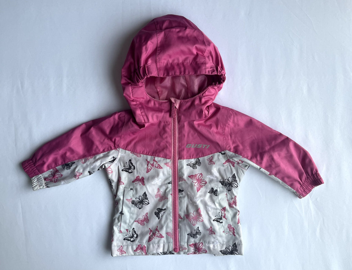 Girls Gusti Fleece-Lined Jacket 12M – Butterfly Print, Kids 12 Month (9-12M)