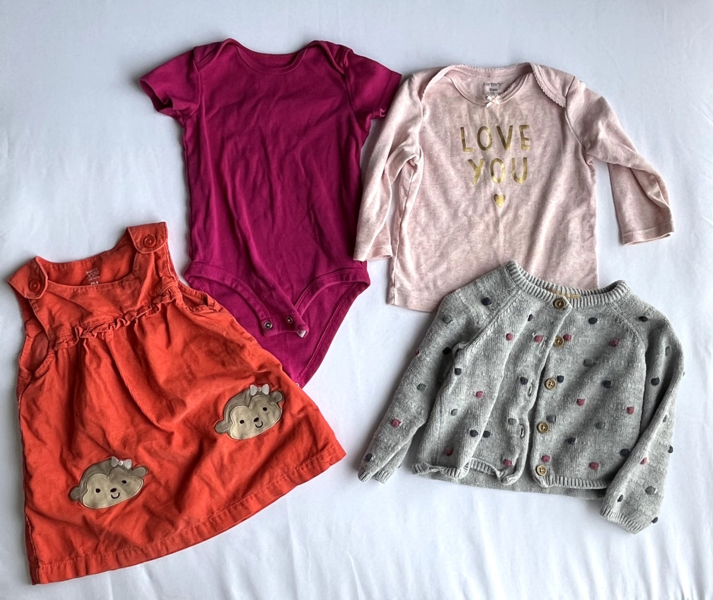 Girls Clothing Bundle 9M – Carter’s & Manor Baby, Kids 9 Month (6-9M)