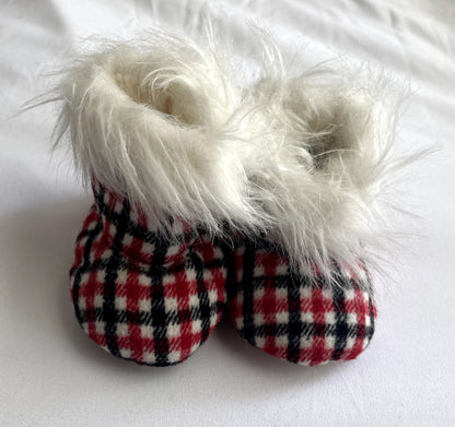 Indigo Baby Plaid Booties – 0–12 Months, Shoes 0 (Baby: 0-12 mth)