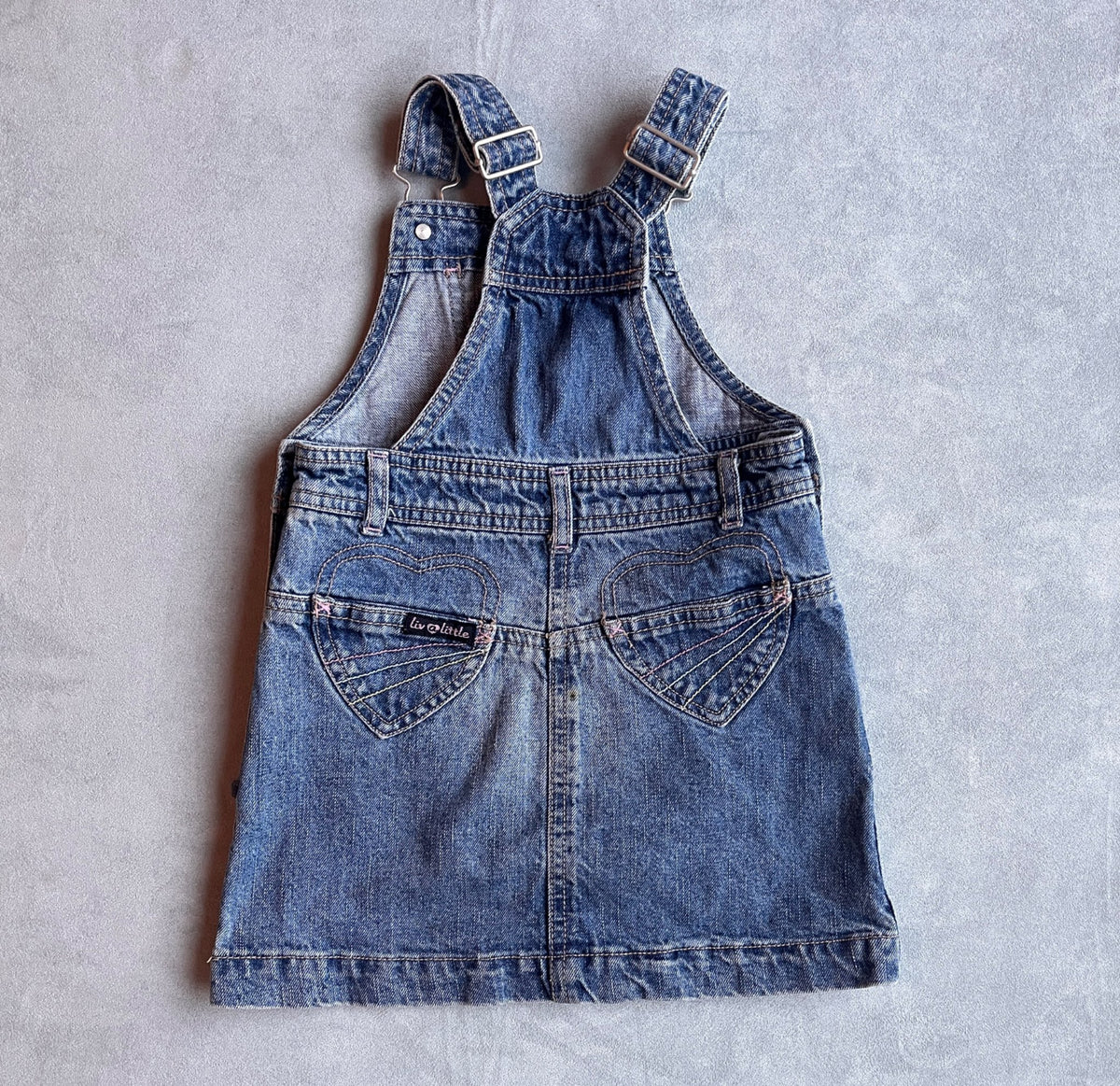 Girls jeans overall dress, size 24m, Kids 24 Month (18-24M)