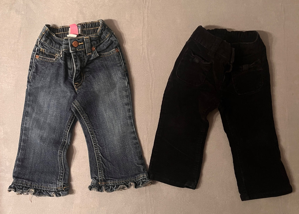 Girls' Children's Place Pants – 2 Pack – 18 Months, Kids 18 Month (12-18M)