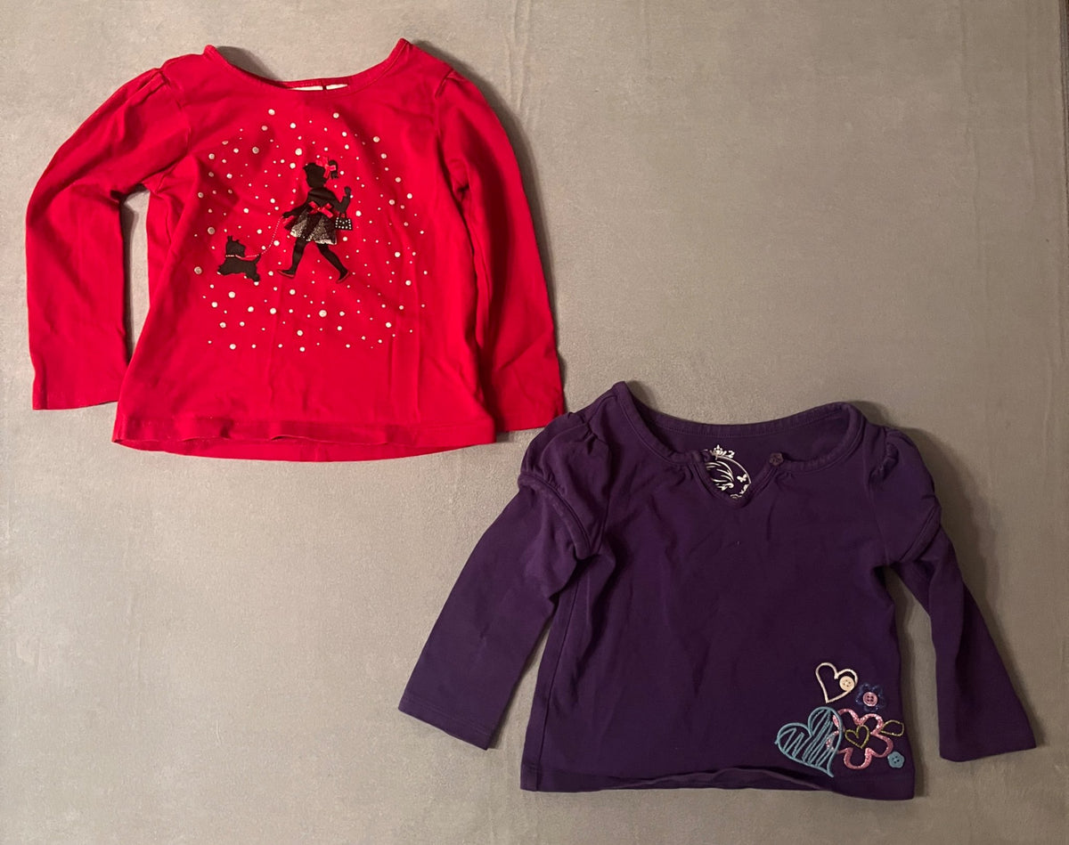 Girls' Children's Place Long Sleeve Tops – 4 Pack – 18 Months, Kids 18 Month (12-18M)