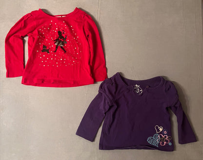 Girls' Children's Place Long Sleeve Tops – 4 Pack – 18 Months, Kids 18 Month (12-18M)
