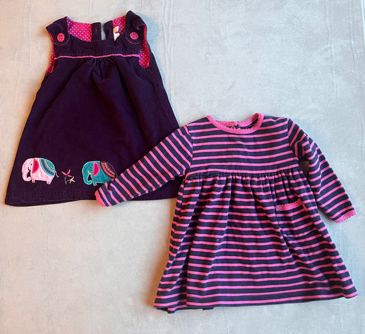 Girls' JoJo Maman Bébé Dresses – 2 Pack – 12–18 Months, Kids 18 Month (12-18M)