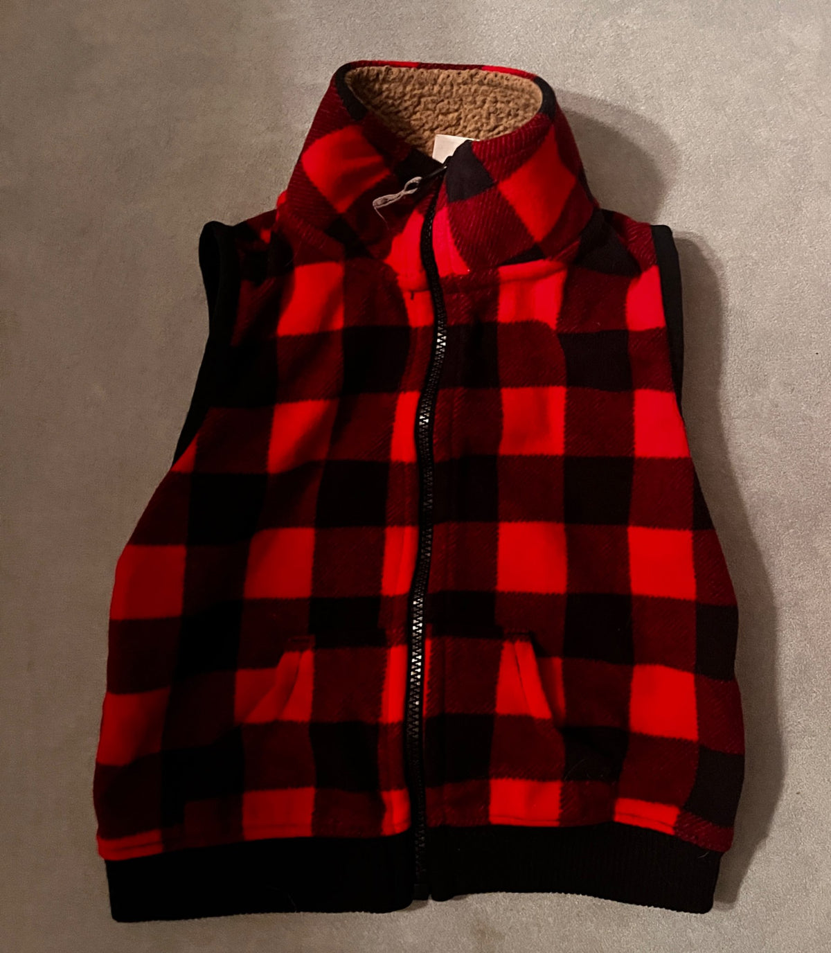 Carter's Buffalo Plaid Fleece Vest – 18 Months, Kids 18 Month (12-18M)