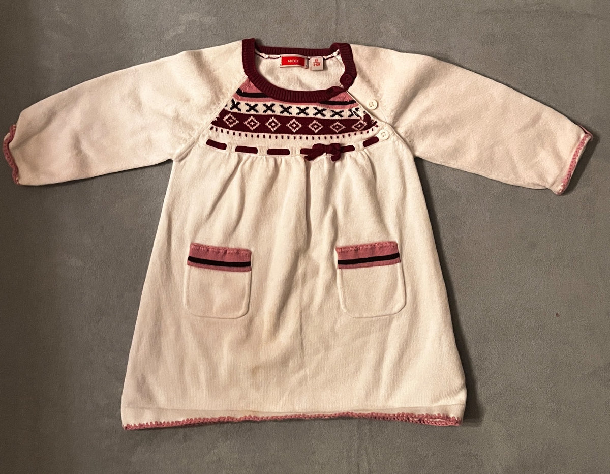Mexx Baby Girls' Knit Sweater Dress – 3–6 Months, Kids 6 Month (3-6M)