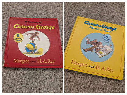 2 large Curious George storybooks