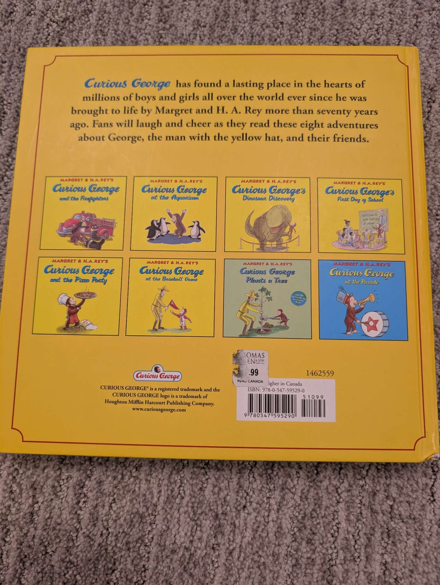 2 large Curious George storybooks