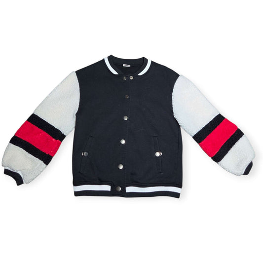 Zara girls sz 11/12yr sherpa sleeved bomber jacket, Kids 10 (medium)