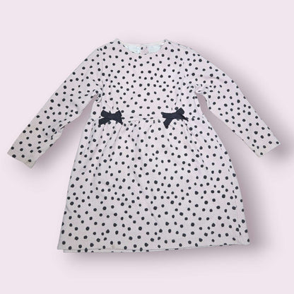 Zara sz 4-5yr pink and black polka dotted dress, Kids 5/5T (extra small)