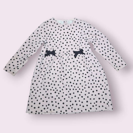 Zara sz 4-5yr pink and black polka dotted dress, Kids 5/5T (extra small)