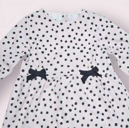 Zara sz 4-5yr pink and black polka dotted dress, Kids 5/5T (extra small)