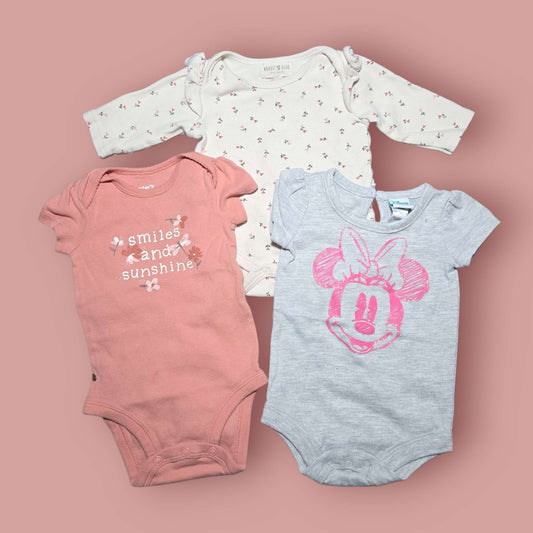 3 bodysuits sz 3m Disney, Rabbit & Bear & Carters , Kids 3 Month (0-3M)