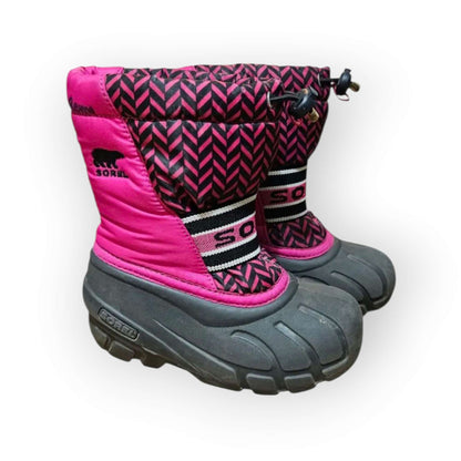 Sorel sz 10 fuchsia patterned winter boots, Shoes 10 (Toddler:2-4yr)