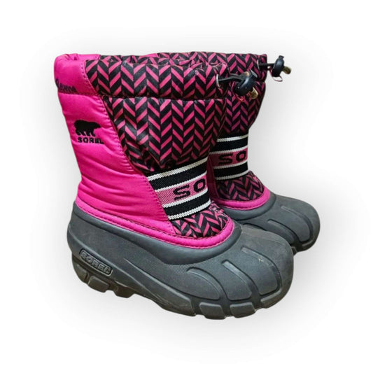 Sorel sz 10 fuchsia patterned winter boots, Shoes 10 (Toddler:2-4yr)