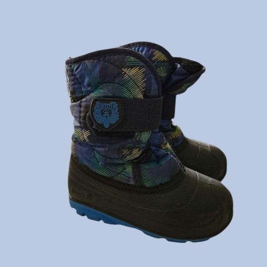 Kamik sz 7 blue patterned winter boots, Shoes 9 (Toddler:2-4yr)