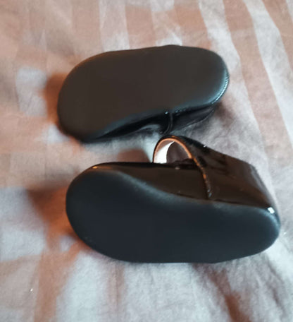 Black Newborn Dress Shoes, Shoes 0 (Baby: 0-12 mth)