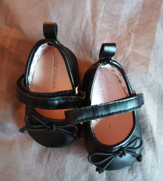 Black Dress Shoes, Ballet slipper style, Shoes 0 (Baby: 0-12 mth)