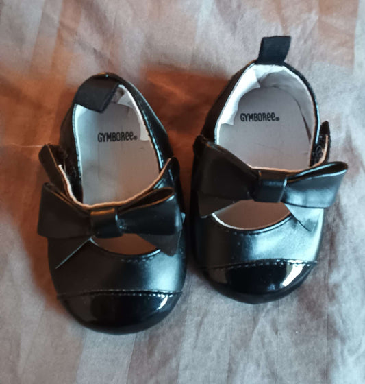 Black Bow Dress Shoes, Shoes 0 (Baby: 0-12 mth)