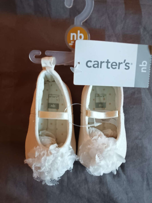 Off White Sparkly Dress Shoes, NWT, Shoes 0 (Baby: 0-12 mth)