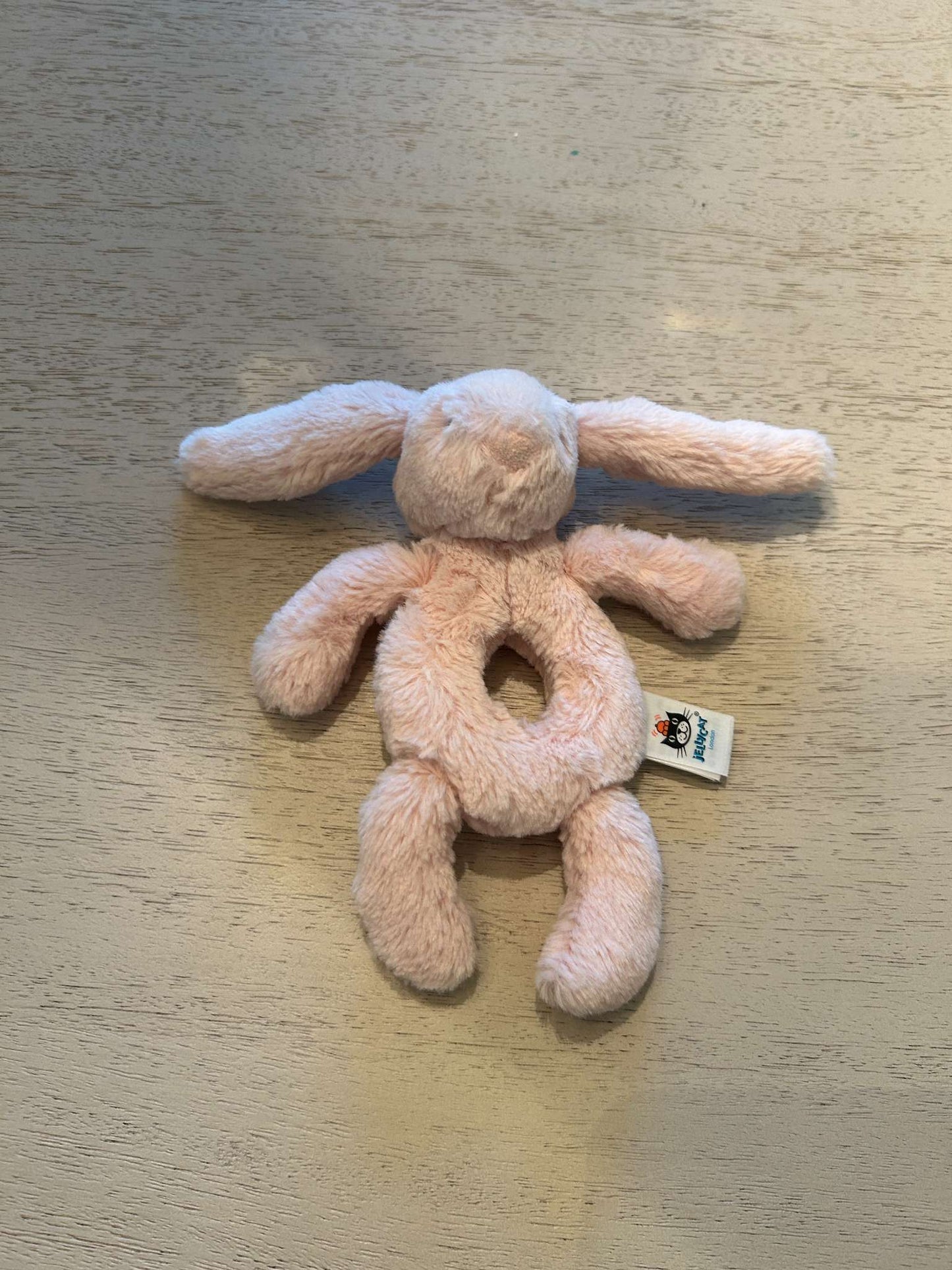 Jellycat Ring Rattle - blush bunny