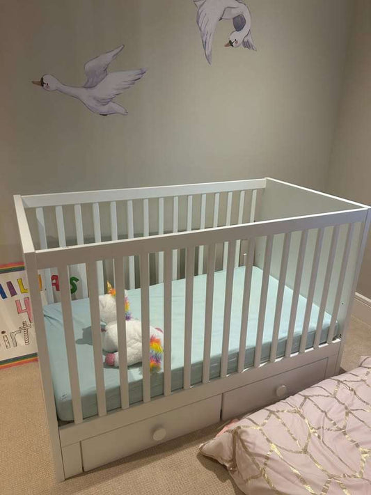 Crib Mattress and five cotton covers