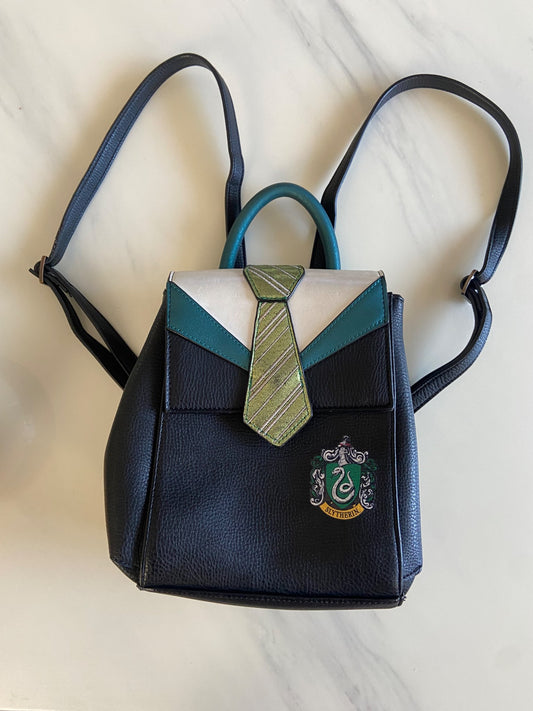 Danielle Nicole Harry Potter Slytherin Themed Black and Green Backpack