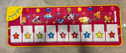 Piano Mat - Musical Keyboard Floor Playmat 39.5" Electronic Music Animal Touch Play