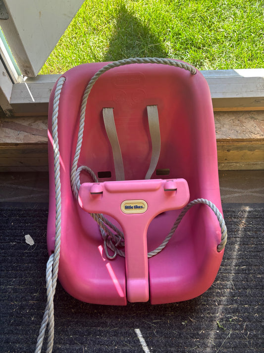 Pink little tikes swing