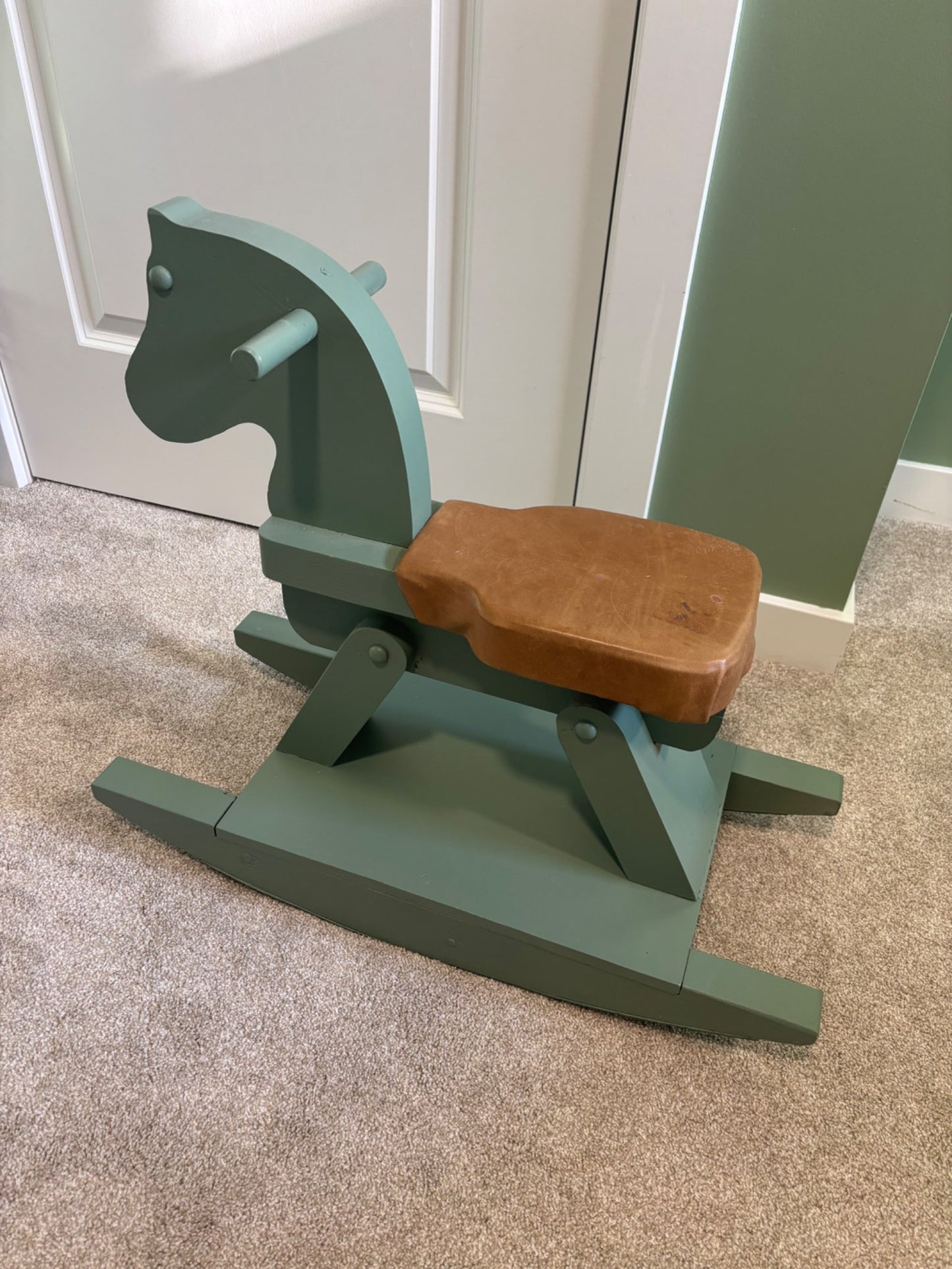Wooden rocking horse