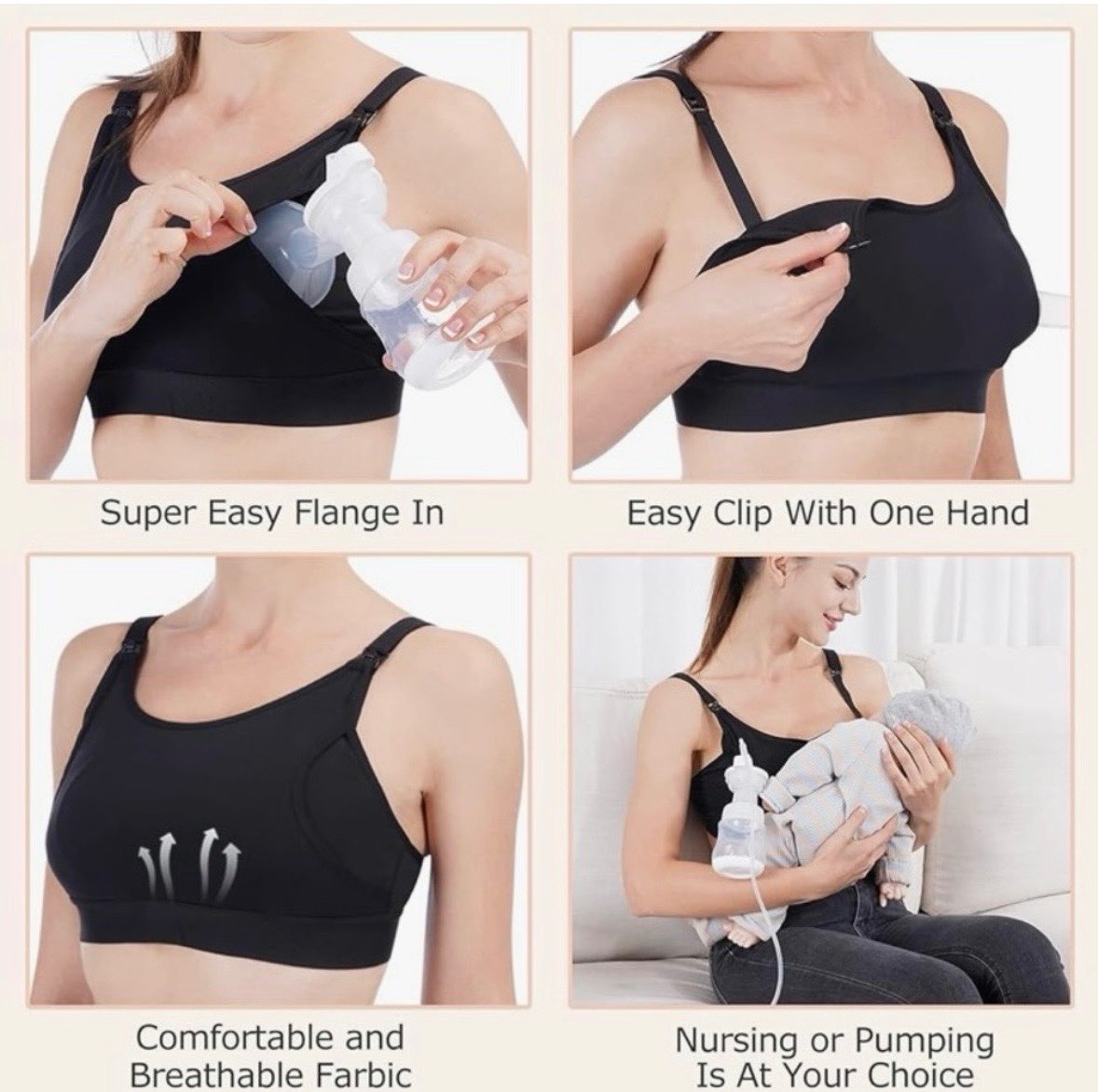 Black nursing bra, Maternity L (12-14)