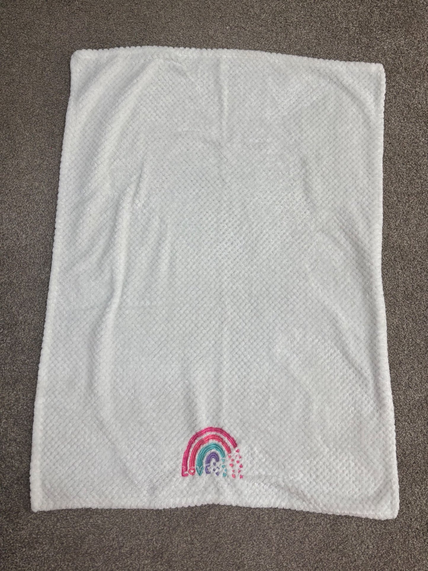 White baby blanket