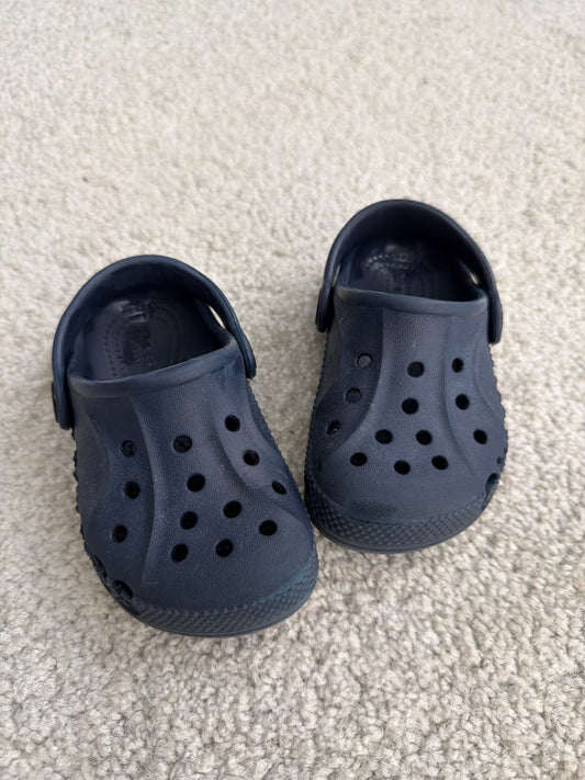 Navy Toddler Crocs, Shoes 6 (Walkers:12-24 mth)