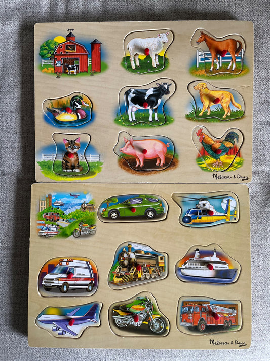 Melissa & Doug wooden sound puzzles
