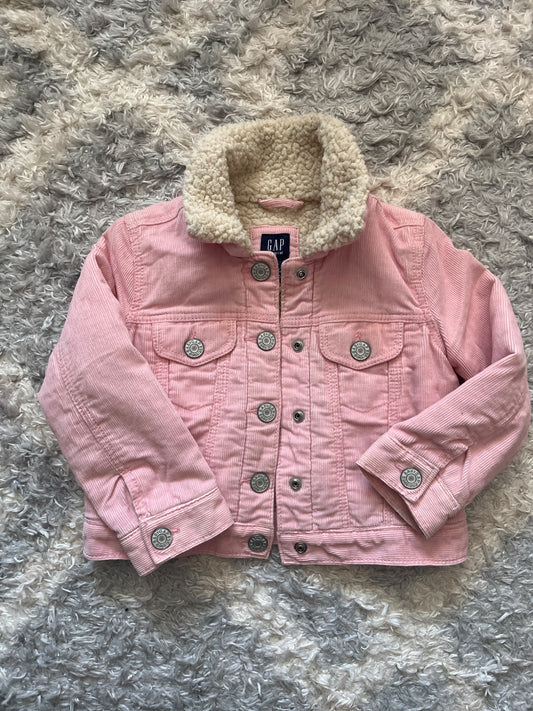 Baby Gap Pink Corduroy Sherpa Jacket, Kids 3T