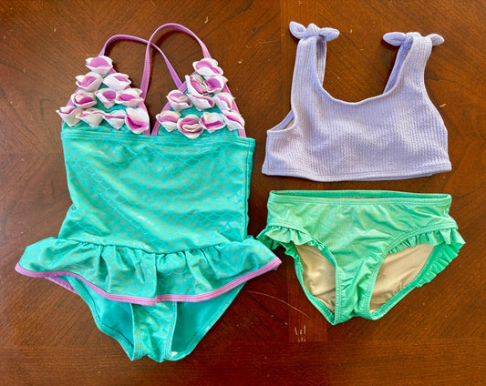 Mermaid Swimsuit Bundle (MSRP $52), Kids 4/4T