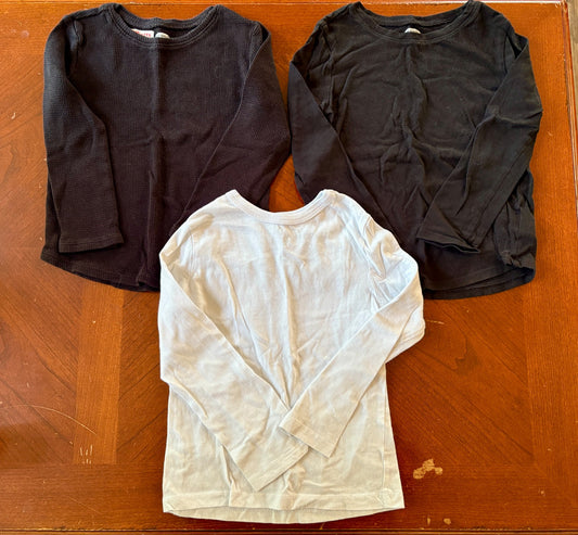 3 pcs Unisex Long Sleeve Bundle , Kids 4/4T