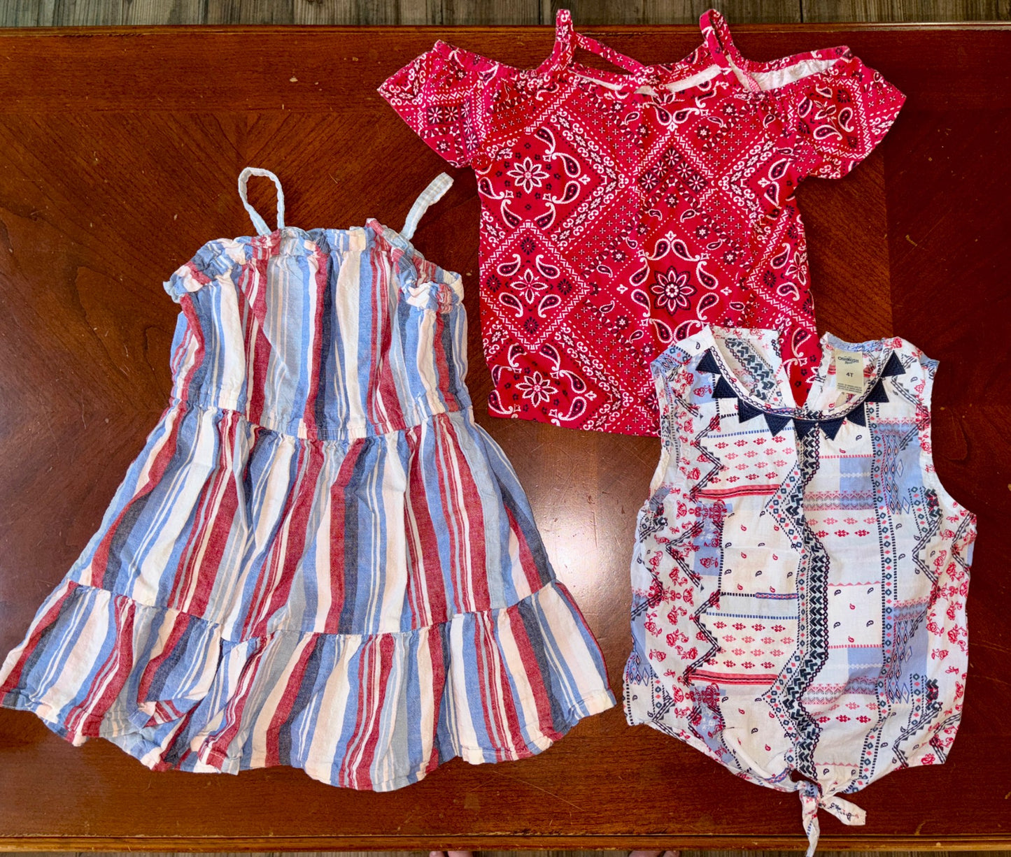 3 pcs Girls Summer Clothes Bundle (Retails $38), Kids 4/4T