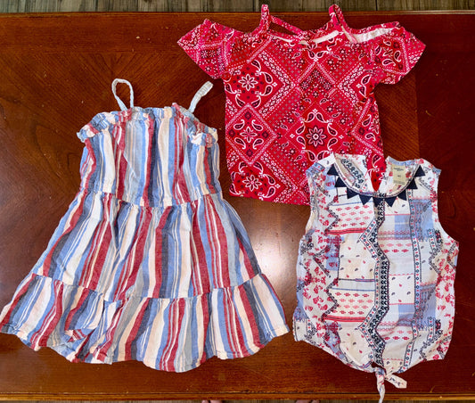 3 pcs Girls Summer Clothes Bundle (Retails $38), Kids 4/4T
