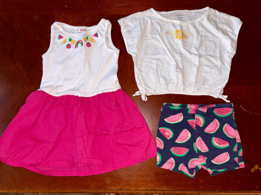 3 pcs Girls Summer Bundle (Retails $24), Kids 4/4T