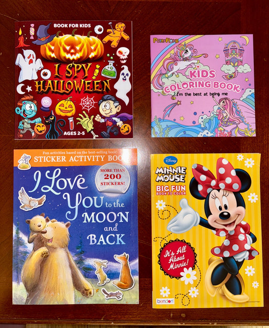 4 pcs NEW Colouring and Sticker Books Bundle