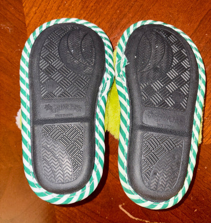 Toddler Girls Grinch Christmas Slippers and Headband, Shoes 9 (Toddler:2-4yr)