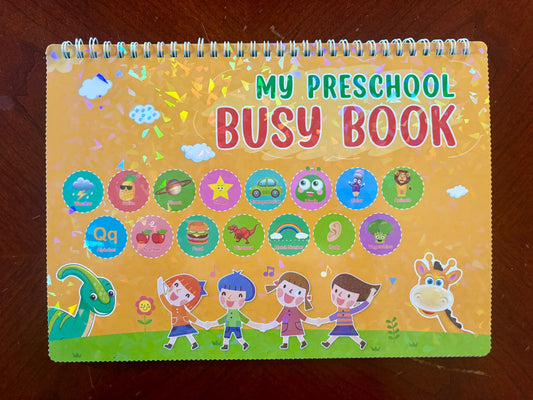 My Preschool Busy Book Dry-Erase and Velcro Learning